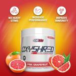 EHPlabs OxyShred Thermogenic Pre Workout Powder & Shredding Supplement - Clinically Proven Preworkout Powder with L Glutamine & Acetyl L Carnitine, Energy Boost Drink - Pink Grapefruit, 60 Servings