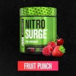 NITROSURGE Pre Workout Supplement - Endless Energy, Instant Strength Gains, Clear Focus, Intense Pumps - Nitric Oxide Booster & Powerful Preworkout Energy Powder - 30 Servings, Fruit Punch