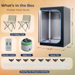 SereneLife 2-Person Portable Home Steam Sauna