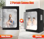 Portable 2-Person Steam Sauna Tent with Chairs