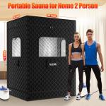 Portable 2-Person Steam Sauna Tent with Chairs