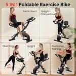Pleny 5-in-1 Folding Exercise Bike for Home