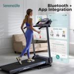 SereneLife Compact Folding Electric Treadmill for Workouts