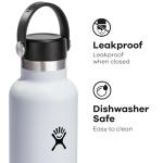 Hydro Flask 24 Oz Insulated White Water Bottle