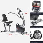 Sunny Health & Fitness Recumbent Bike with Arm Exercisers