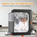 Portable 2-Person Home Steam Sauna with Chairs