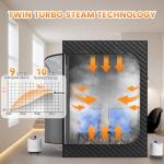 Portable 2-Person Home Steam Sauna with Chairs