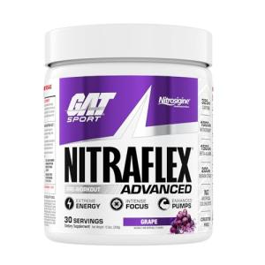 GAT Nitraflex Pre-Workout Powder - Grape Flavor