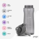 Pogo 18 Oz BPA-Free Grey Water Bottle