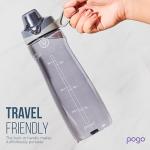 Pogo 18 Oz BPA-Free Grey Water Bottle