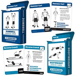 Bodyweight & Dumbbell Workout Cards - 100+ Exercises