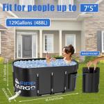 Portable 129 Gal Ice Bath Tub for Recovery