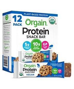 Orgain Vegan Chocolate Chip Protein Bars - 10g