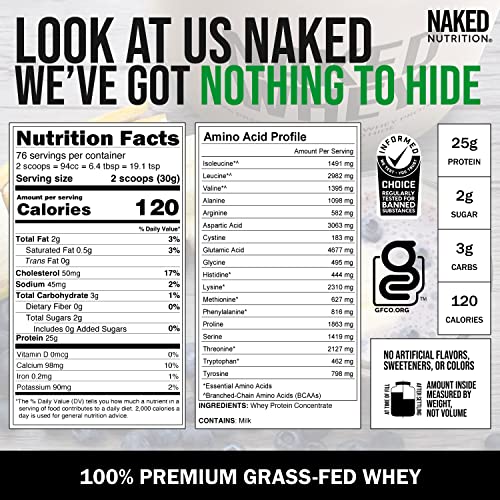 Premium Grass-Fed Whey Protein Powder - 5LB Size