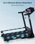 BORGUSI Folding Treadmill with Auto Incline and Bluetooth