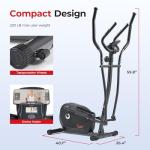 Compact Steel Elliptical Machine for Indoor Cardio