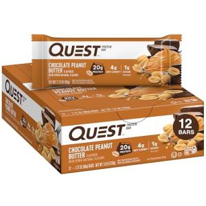 Quest Nutrition Chocolate Peanut Butter Protein Bars - 12 Count