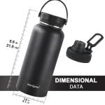 32 oz Insulated Stainless Steel Sports Water Bottle