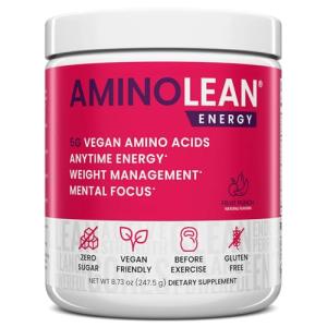 AminoLean Vegan Pre Workout Powder for Energy