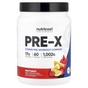 Nutricost Pre-X Xtreme Fruit Punch Pre-Workout 60 Servings