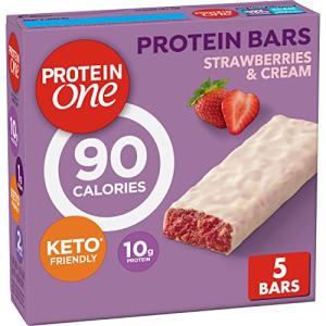Strawberries and Cream Keto Protein Bars, 90 Calories
