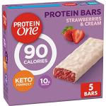 Strawberries and Cream Keto Protein Bars, 90 Calories