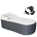 B&Y Inflatable Adult Soaking Tub with Headrest