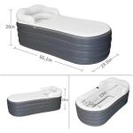 B&Y Inflatable Adult Soaking Tub with Headrest