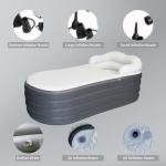 B&Y Inflatable Adult Soaking Tub with Headrest