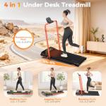Compact Walking Pad Treadmill with Incline and Handlebar