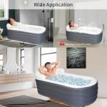 B&Y Inflatable Adult Soaking Tub with Headrest
