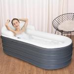B&Y Inflatable Adult Soaking Tub with Headrest
