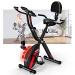5-in-1 Folding Stationary Exercise Bike - Black/Red