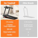 3-in-1 Portable Treadmill with 12% Incline