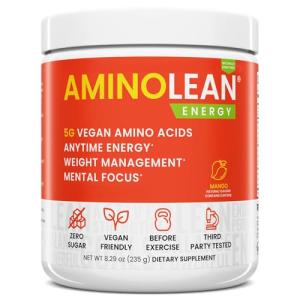Vegan AminoLean Pre Workout Powder - Mango Flavor