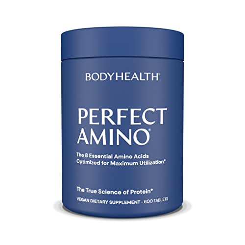 BodyHealth PerfectAmino Parent, All 8 Essential Amino Acids with BCAAs + Lysine, Phenylalanine, Threonine, Methionine, Tryptophan, Supplement for Muscle Mass Production, Recovery & Strength