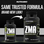 NutraBio ZMA Supplement ? 180 Capsules