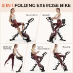 Pleny 5-in-1 Folding Exercise Bike for Home