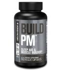 Build PM Night Time Muscle Builder & Sleep Aid - Post Workout Recovery & Sleep Support Supplement w/VitaCherry Tart Cherry, Ashwagandha, Melatonin, More - 60 Natural Veggie Pills