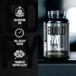 Build PM Night Time Muscle Builder & Sleep Aid - Post Workout Recovery & Sleep Support Supplement w/VitaCherry Tart Cherry, Ashwagandha, Melatonin, More - 60 Natural Veggie Pills