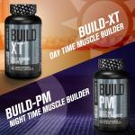 Build PM Night Time Muscle Builder & Sleep Aid - Post Workout Recovery & Sleep Support Supplement w/VitaCherry Tart Cherry, Ashwagandha, Melatonin, More - 60 Natural Veggie Pills