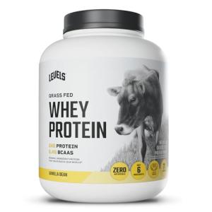 Levels Grass Fed 100% Whey Protein, No Hormones, Vanilla Bean, 5LB