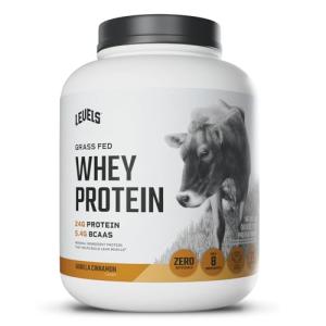 Levels Grass Fed 100% Whey Protein, No Hormones, Vanilla Cinnamon, 5LB