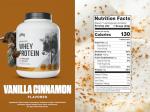 Levels Grass Fed 100% Whey Protein, No Hormones, Vanilla Cinnamon, 5LB