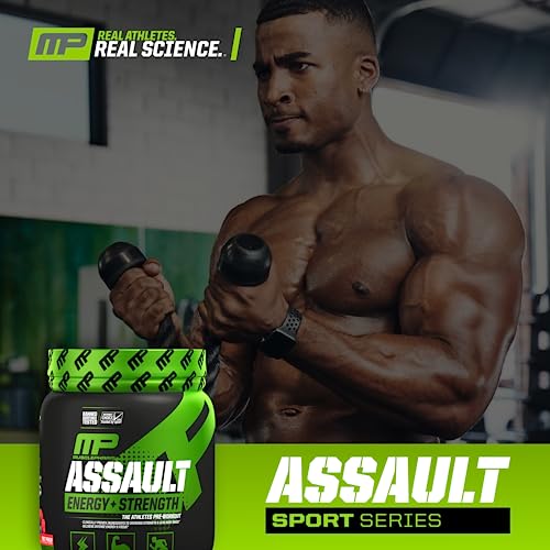 MusclePharm Assault Sport Pre-Workout Powder with High-Dose Energy, Focus, Strength, and Endurance, Fruit Punch, 30 Servings