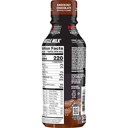Muscle Milk Muscle Milk Pro Series Protein Shakes, Chocolate, 14 oz