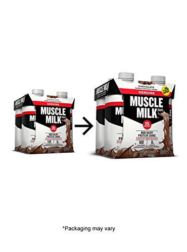 Muscle Milk Genuine Protein Shake, Chocolate, 25g Protein, 11 Fl Oz (Pack of 4)