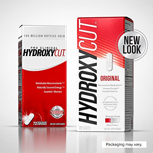 Weight Loss Pills for Women & Men | Hydroxycut Pro Clinical | Weight Loss Supplement Pills | Metabolism Booster for Weight Loss | Weightloss & Energy Supplements, 72 Caps (Packaging May Vary)