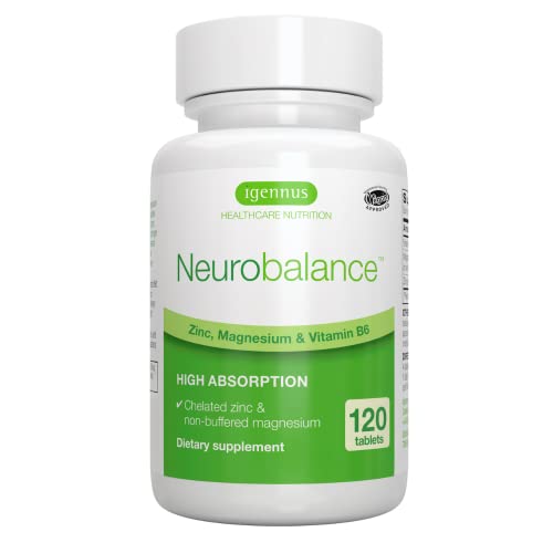 Igennus Neurobalance, Zinc Picolinate 24mg, Magnesium & Vitamin B6, 120 tablets, Vegan