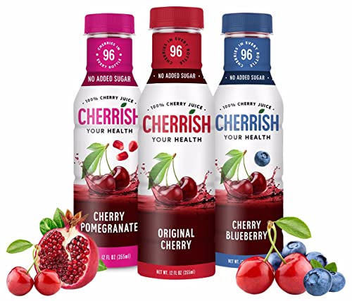 CHERRiSH 100% Tart Cherry Juice (Cherry Variety, 12 Pack)
